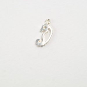 Sterling Silver Seahorse (Outlined, Small)