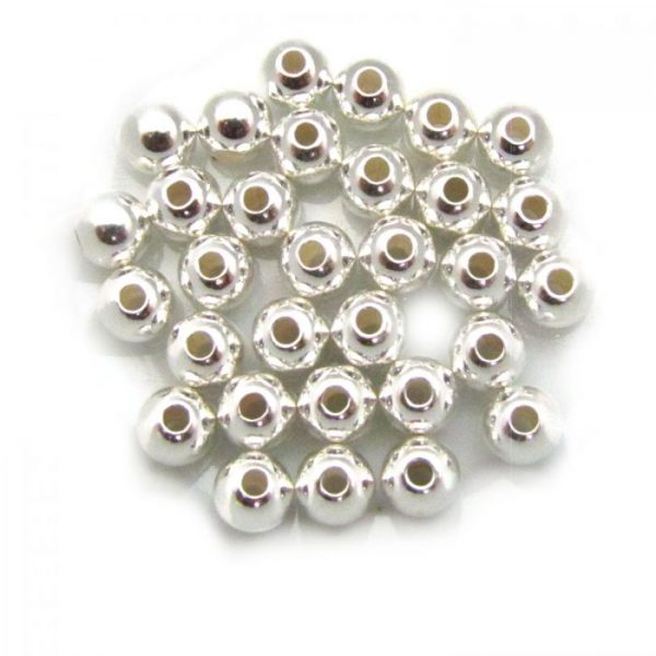 Smooth Round Bead - Sterling Silver