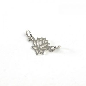 Sterling Silver Lotus Link (Outlined)