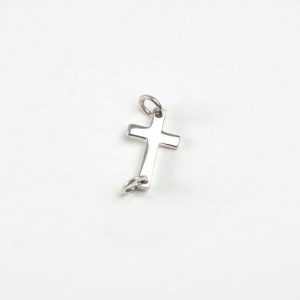 Sterling Silver Vertical Cross Link