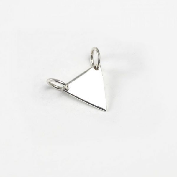 Sterling Silver Triangle Tag Link