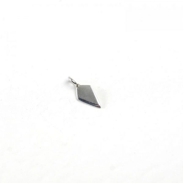Sterling Silver Tiny Tag - Diamond