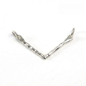 Sterling Silver Hammered V Link