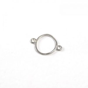 Sterling Silver Circle Link (Organic)