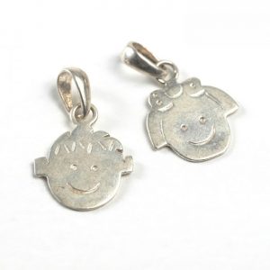 sterling silver child's face charm