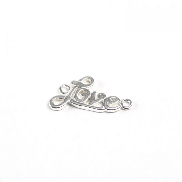 sterling silver "love" link