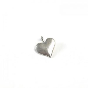 sterling silver puffy heart charm