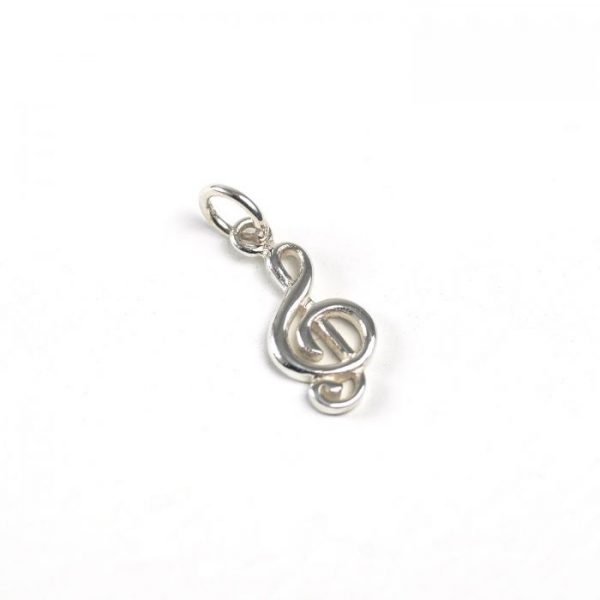 sterling silver treble clef charm