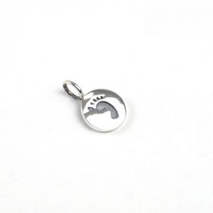 sterling silver footprint charm