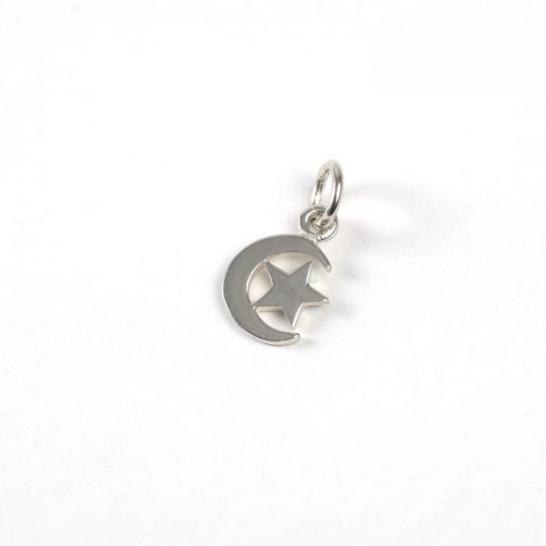 Sterling Silver Moon and Star Charm