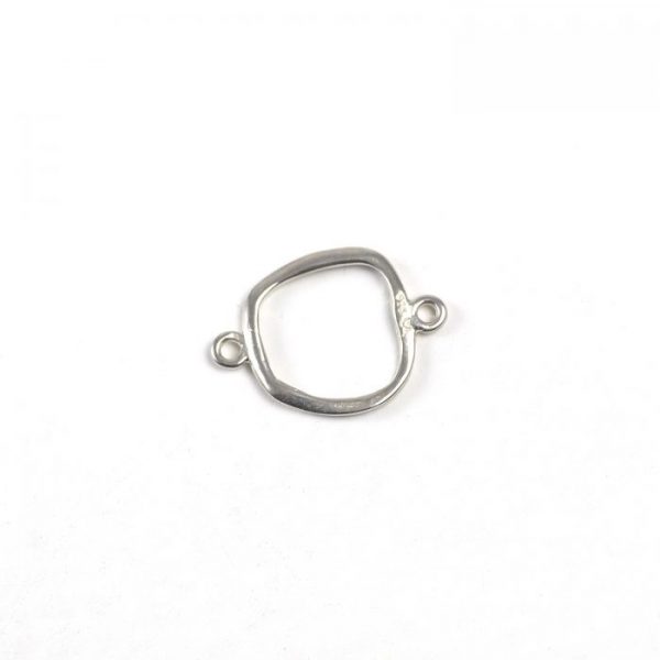 Sterling Silver Organic Square Link