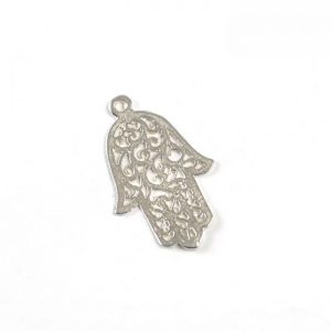 Sterling Silver Hamsa Hand (Large Filigree)