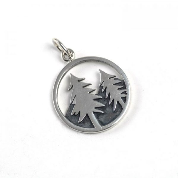 Sterling Silver Forest in Circle
