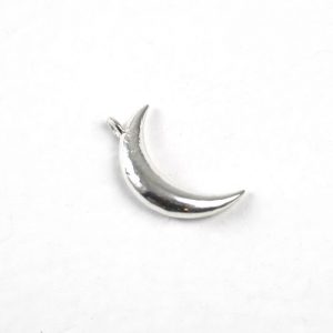 Sterling Silver Moon (Puffy Crescent)