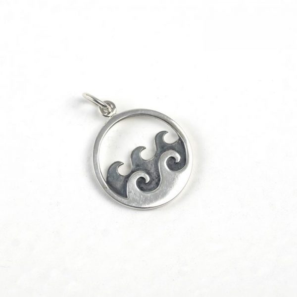 Sterling Silver Waves in Circle