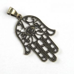 Hand of Fatima (large, outlined, brass)