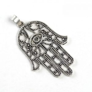 Hand of Fatima (large, outlined, silver color)