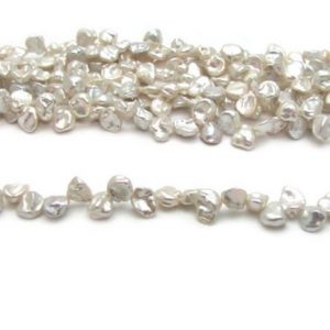 irregular white petal fresh water pearls