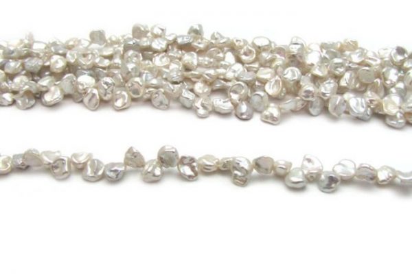 irregular white petal fresh water pearls
