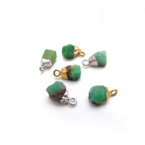 chrysoprase mixed gold plated & silver plated