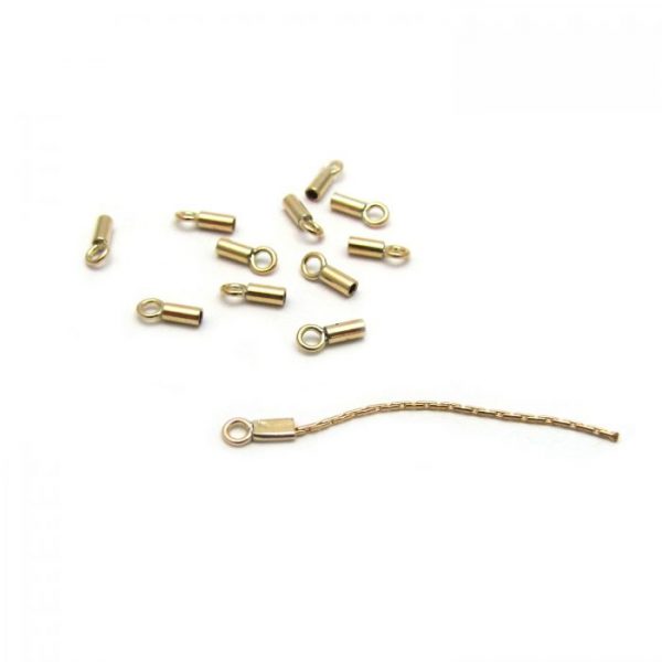 gold fill thread chain ends with example of use