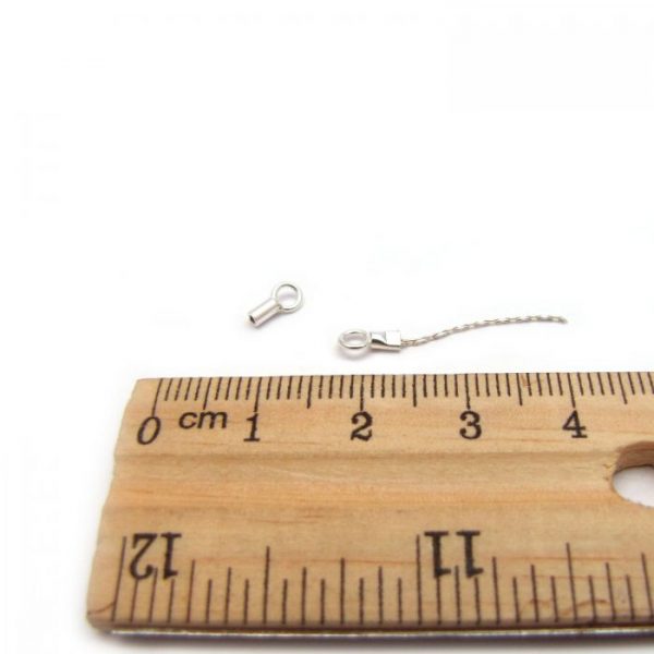 sterling silver thread chain ends with ruler