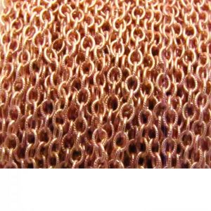Textured Oval Chain 10393RF Rose Gold Fill