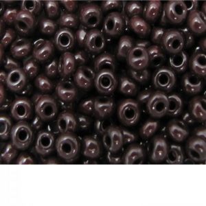 Seed Beads Opaque Dark Brown