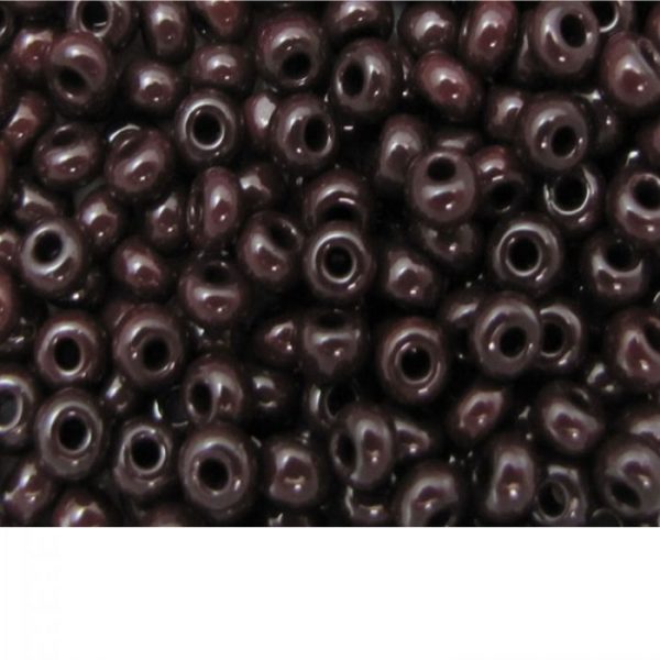 Seed Beads Opaque Dark Brown