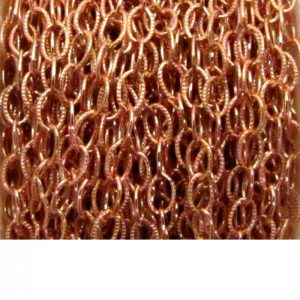 TEXTURED OVAL CHAIN 10038RF ROSE GOLD FILL