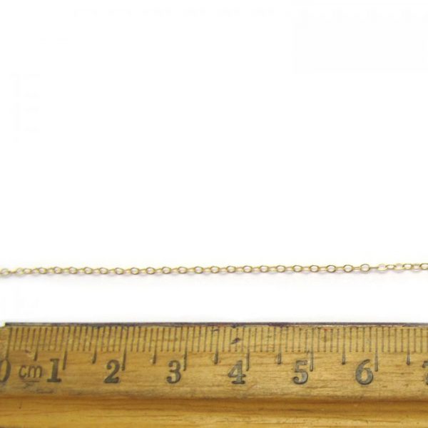 flat oval gold filled 775AF chain with ruler