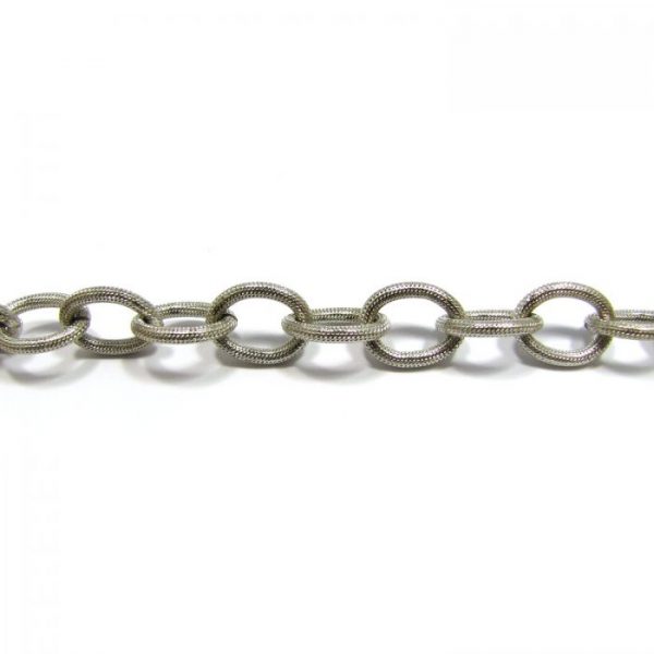 Large Oval Link Base Metal - Silver Plated 902X/7
