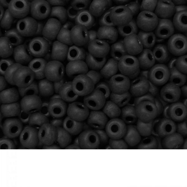 Seed Beads Opaque Matte Black