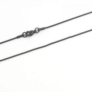 Pre-Made Black Plated Snake Chain - Stainless Steel