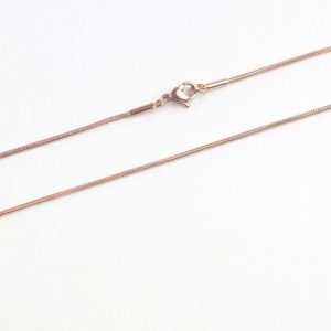 Pre-Made Rose Gold Plated Snake Chain - Stainless Steel