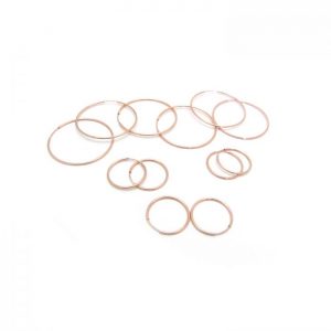 rose gold fill hoops all sizes
