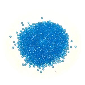 seed beads - matte transparent aqua AB (size 8)