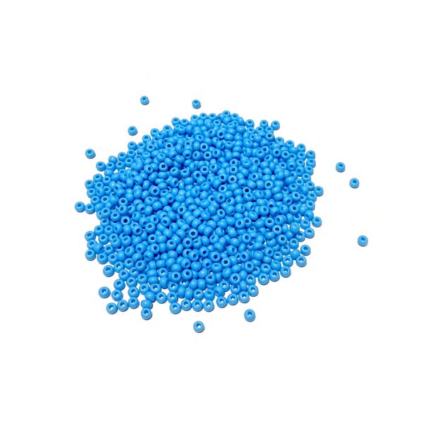 seed beads - opaque light blue turquoise