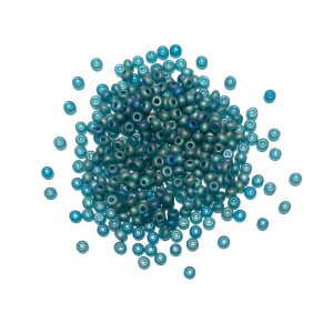 seed beads - teal matte transparent AB