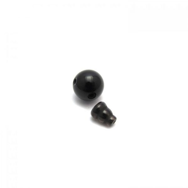 onyx - 3 hole guru bead and cap sets
