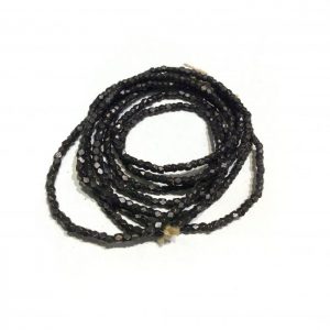 African Faceted Gunmetal Beads 2.5mm 2