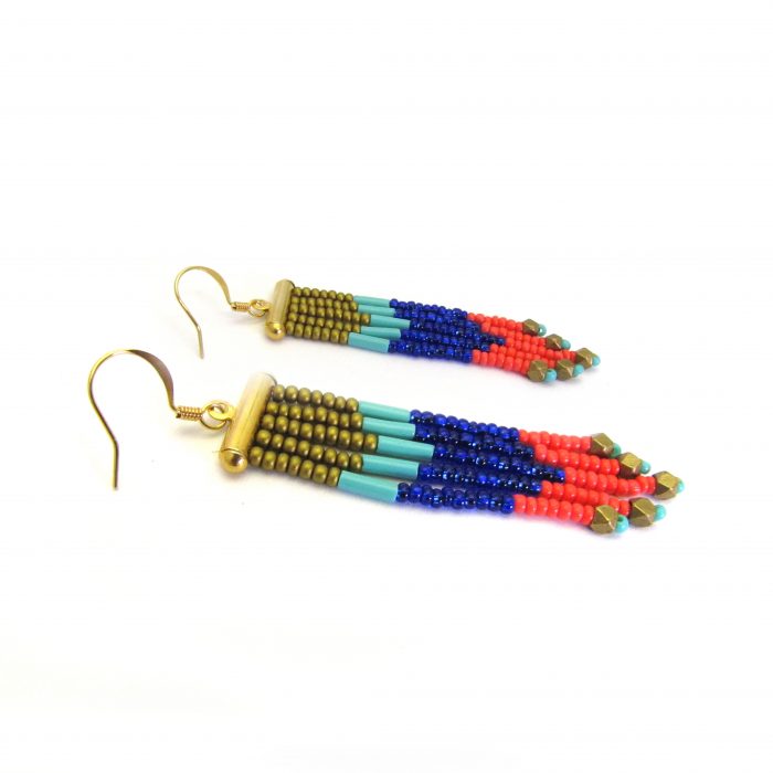 Beaded Fringe Earrings