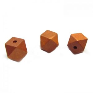 Brown hexagon bead - 3 views