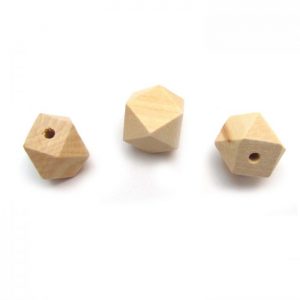 Natural hexagon bead - 3 views