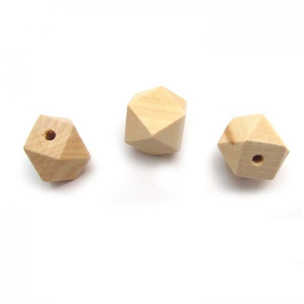 Natural hexagon bead - 3 views