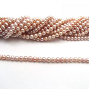 14 Inch 6-7mm Natural Freshwater Pearl Bead Strand, About 65 Beads, Ivory  White, Round Potato Shape, White Pearl Beads, Beach Jewelry Making