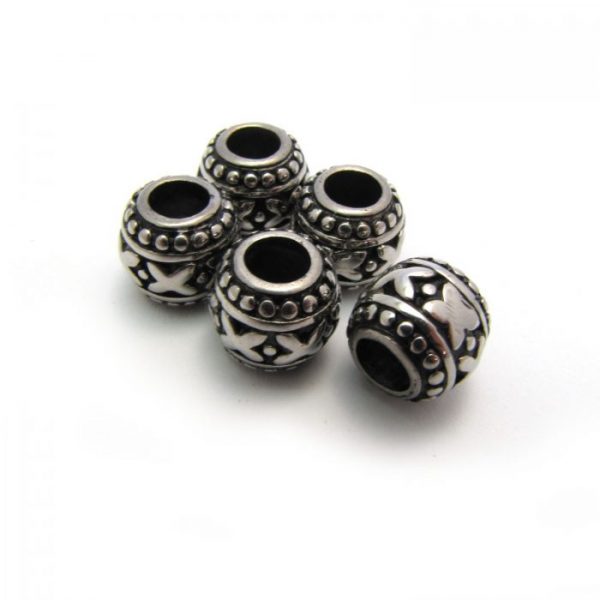 Stainless Steel Large Holed Bead