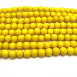 yellow - coloured wood smooth rounds