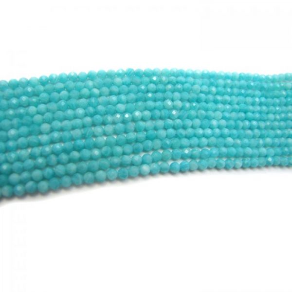 amazonite faceted round 3mm