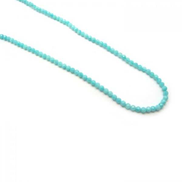 amazonite faceted round 3mm strand